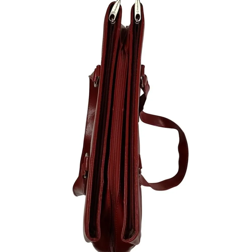 Franklin Covey Burgundy Business Laptop Work Tote Bag Organizer Discontinued